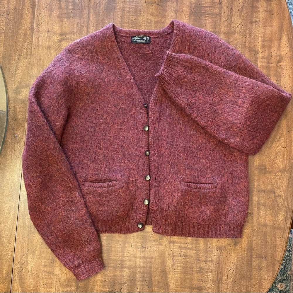 Vintage Ladies 100% Wool Puritan Cardigan Sweater - size M - Made in USA